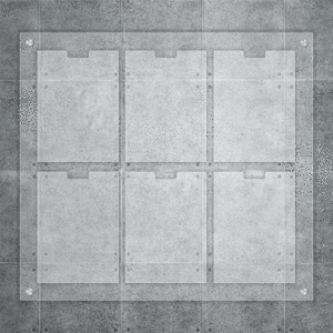 투명 아크릴게시판[A4 / A3] 종이 : 세로 삽입형3개씩 2줄